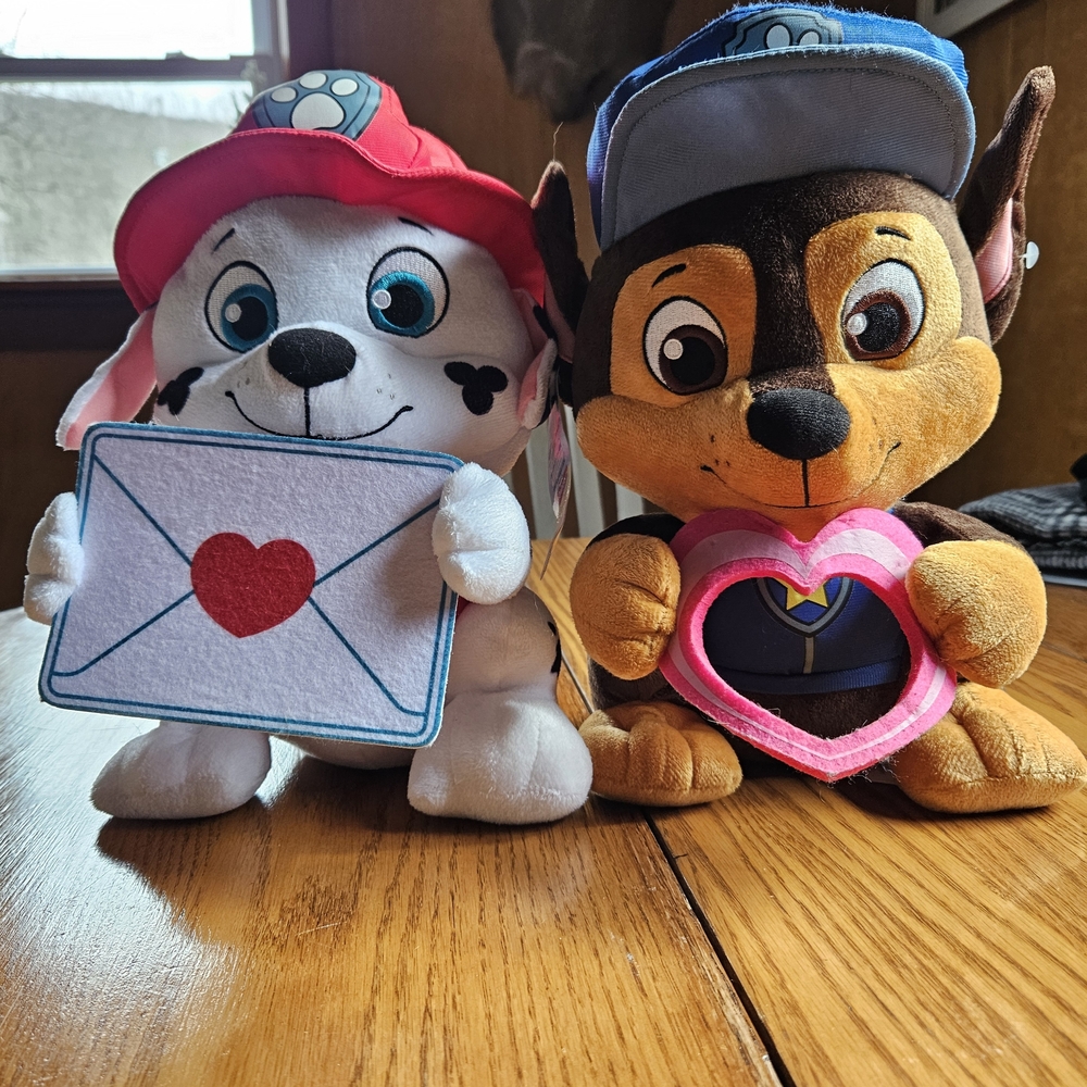Paw Patrol Plush Toy Set with Heart and Envelope